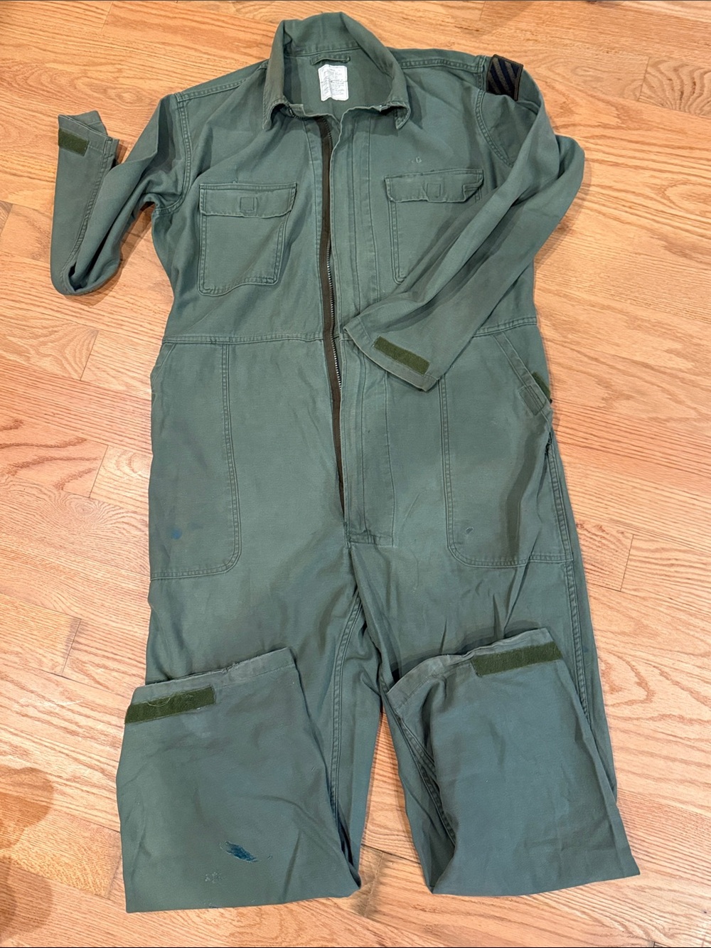 Olive Green Military-Style Coverall Jumpsuit